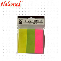 Best Buy Sticky Note Sn2 1"X3" 75 Gsm 100'S X 3 Clear Neon Notepad