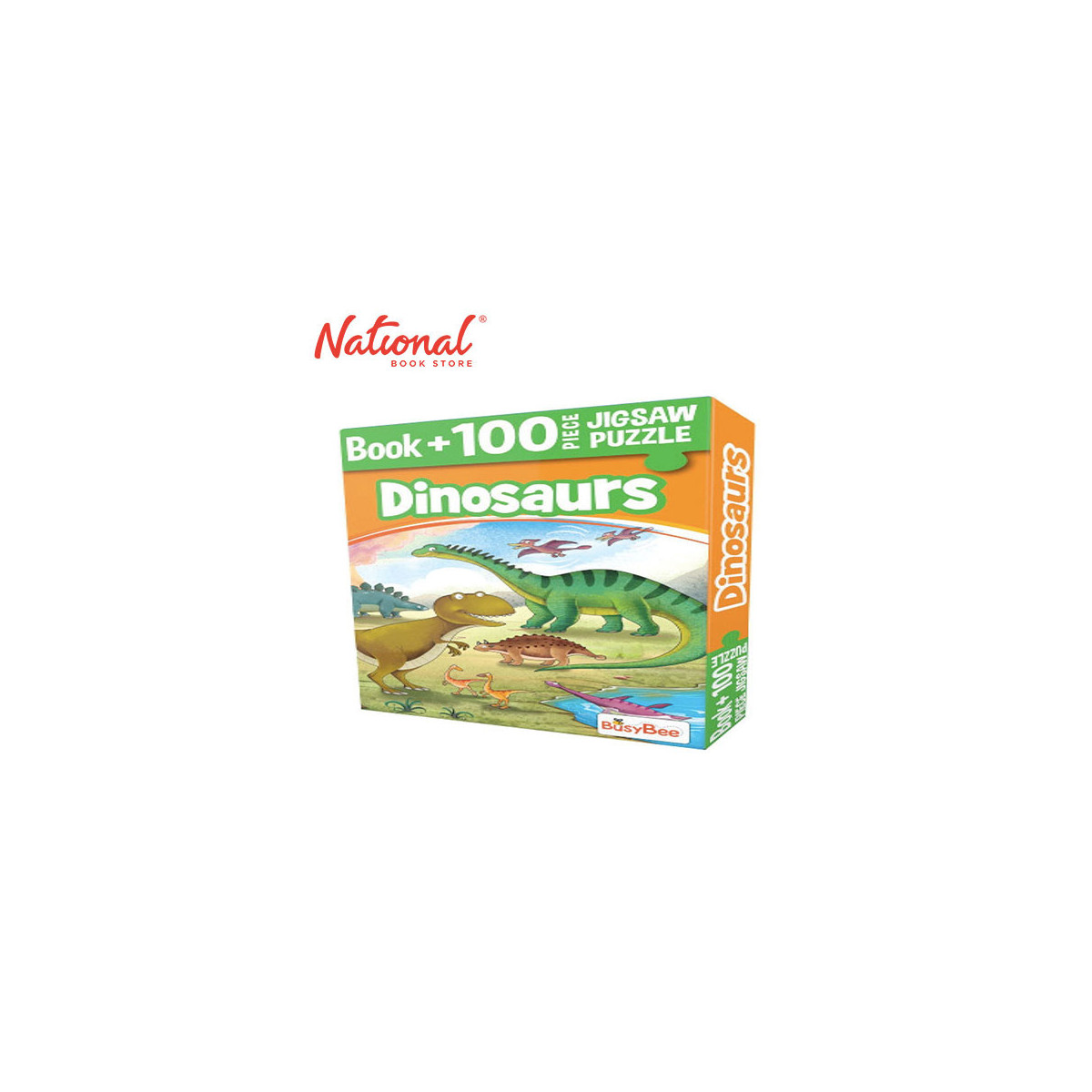 Dinosaur Book + 100 Pieces Jigsaw Puzzle - Hobbies for Kids