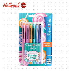 Papermate Flair Felt Tip Pens Candy Pop Assorted Medium Point 12s 04016408 - School Office Supplies