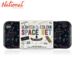 NATURAL PRODUCTS COLORING ART SET NPW58109 BLACK SCRATCH AND COLOR SPACE ADVENTURES