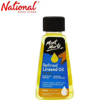 Mont Marte Refined Linseed Oil 125ml (MOMD1206) - Arts & Crafts Supplies