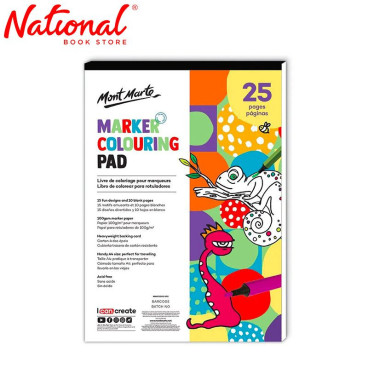 Mont Marte Marker Colouring Pad A4 (MMKC0200) - Arts & Crafts Supplies