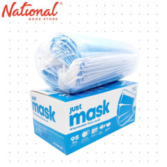 Just Mask Face Mask Surgical Medical Grade Blue Adult 3 ply 50s Box White - Safety Essentials