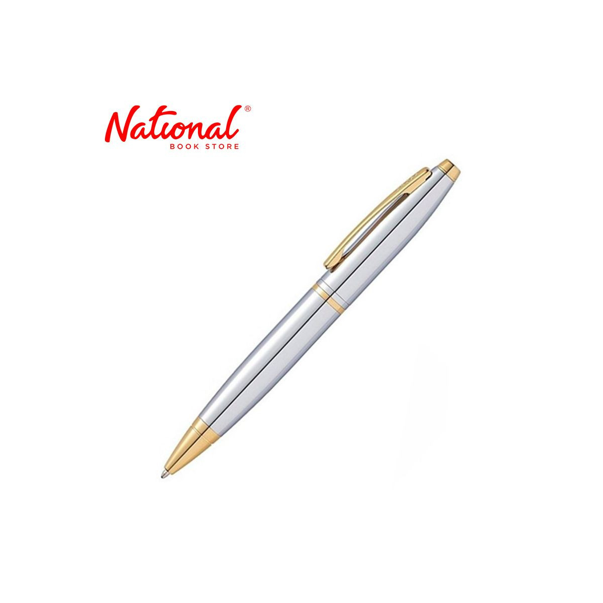Cross Calais Fine Ballpoint Pen Chrome/Gold CAT0112-15 - Premium Pens