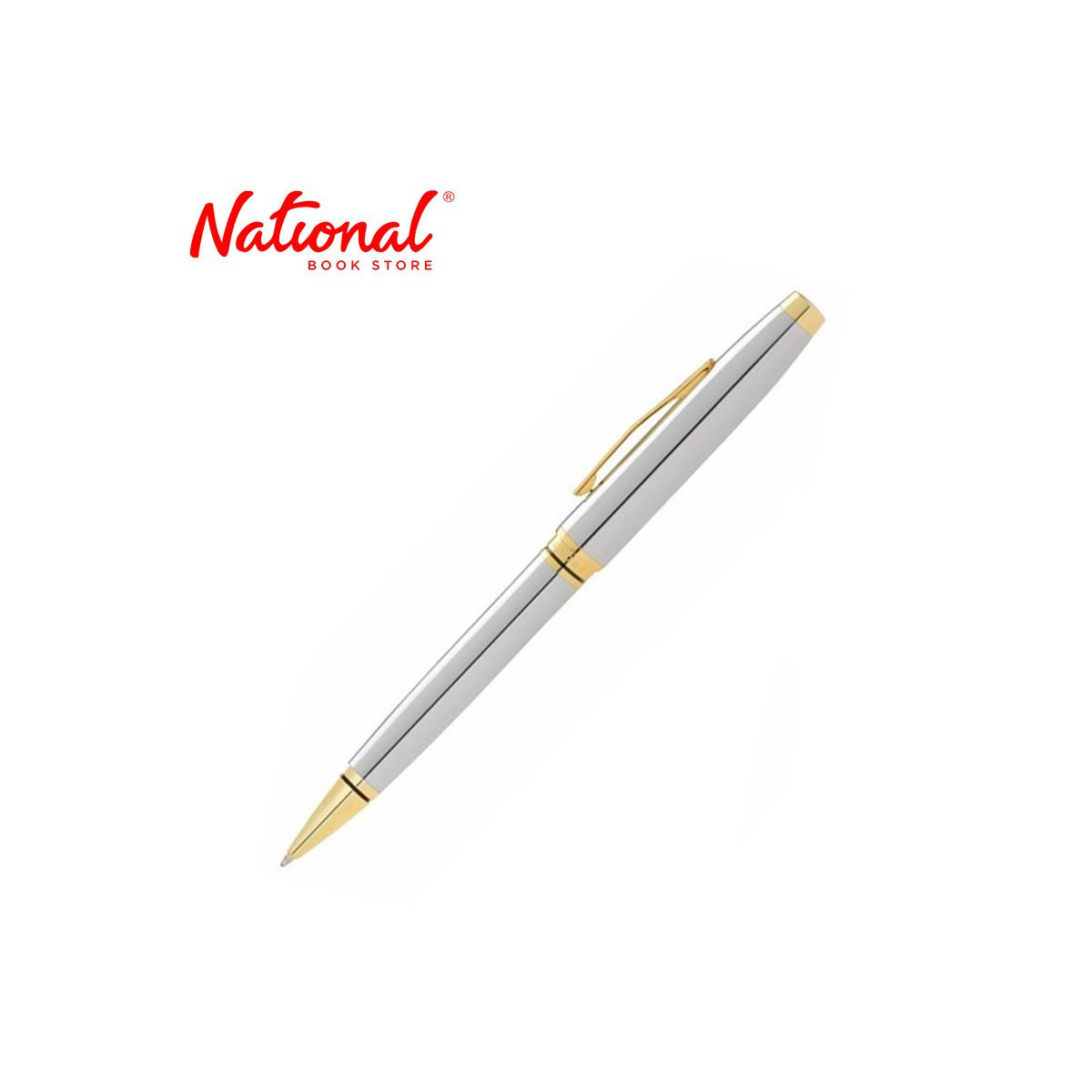 Cross Coventry Medalist Fine Ballpoint Pen Chrome/Gold CAT0662-2 - Premium Pens