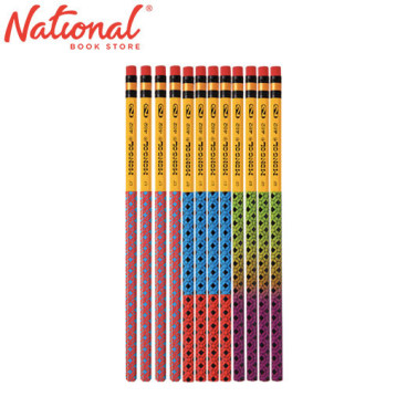 Mongol Wraps Regular Pencil Black Dots No.2 12s 4013786 - School & Office Supplies