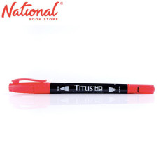 Titus HD Dual Tip Permanent Marker Red 04015294 - School...