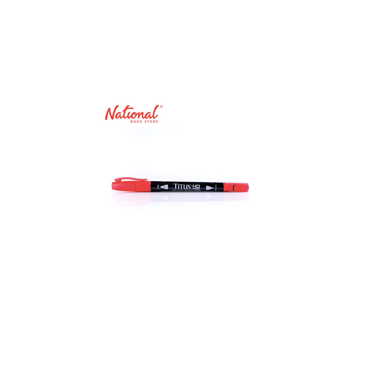 Titus HD Dual Tip Permanent Marker Red 04015294 - School & Office Supplies