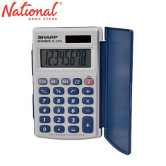 Sharp Handheld Calculator EL243S 8 Digits Dual Power, White - Office Essentials