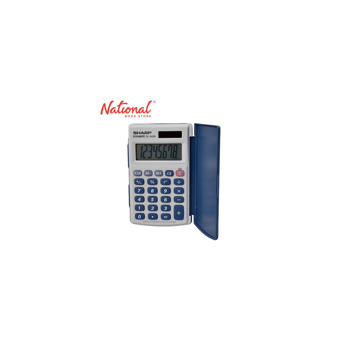 Sharp Handheld Calculator EL243S 8 Digits Dual Power, White - Office Essentials