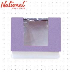 BossBox Plain Colored Gift Box 5S Amethyst SW1 with window 3.25x3.25x2.75 inches 3028590 - Giftwrapping Supplies
