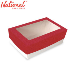 BossBox Plain Colored Gift Box 5S Jupiter RW1 with window 4x6x2.75 inches 3028662 - Giftwrapping Supplies