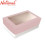 BossBox Plain Colored Gift Box 5S Rosequartz RW2 with window 6x9x3 inches 3028709 - Giftwrapping Supplies