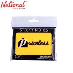 Priceless Sticky Notes PL13NO 3x4 inches Neon Orange -...