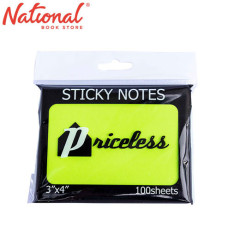 Priceless Sticky Notes PL13NG 3x4 inches Neon Green -...