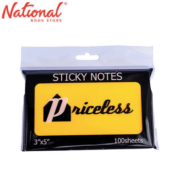 Priceless Sticky Notes PL14NO 3x5 inches Neon Orange - Notepads