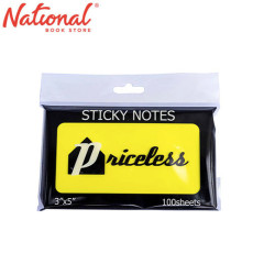 Priceless Sticky Notes PL14NY 3x5 inches Neon Yellow -...