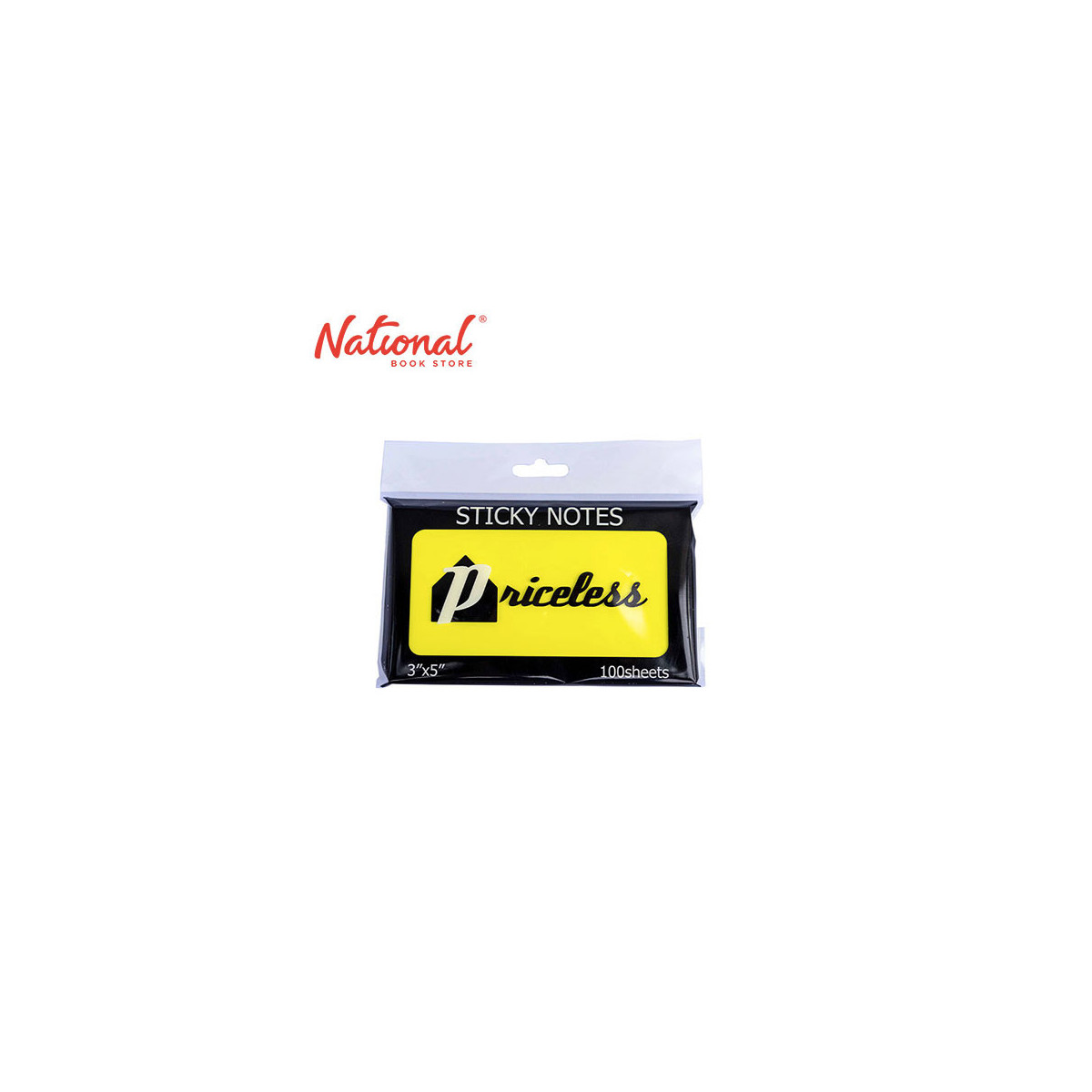 Priceless Sticky Notes PL14NY 3x5 inches Neon Yellow - Notepads