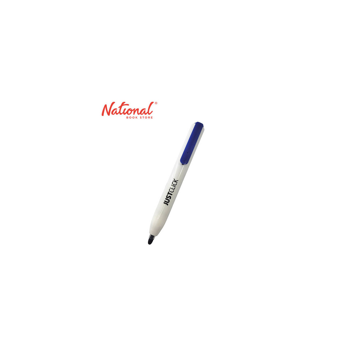 Morris Just Click Whiteboard Marker Retractable Blue Medium MARKJST002 - School & Office Supplies