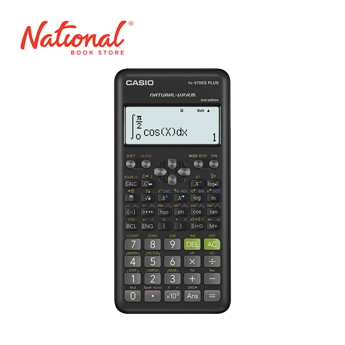 Casio Scientific Calculator FX570ES Plus, Black - School Essentials