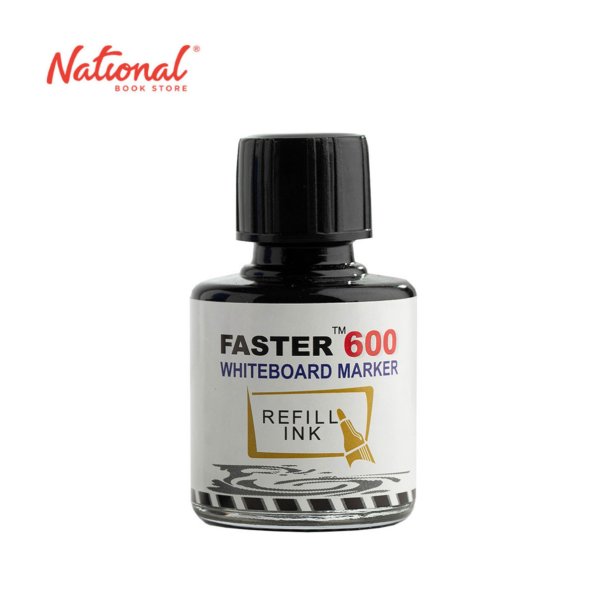 Faster Whiteboard Marker Ink Bottle Black F600RF - School & Office Supplies