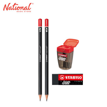 Stabilo Exam Grade Pencil with Eraser and Sharpener 2's - School & Office Supplies