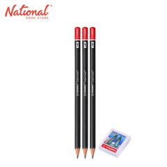 Stabilo 288 Pencil with Eraser 3's No.1 - School & Office...