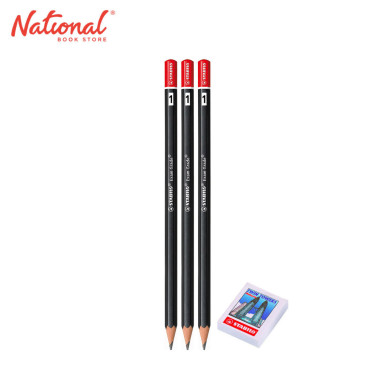 Stabilo 288 Pencil with Eraser 3's No.1 - School & Office Supplies