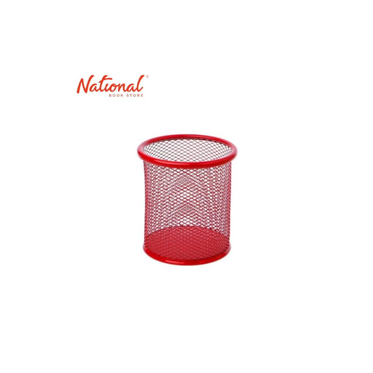 PEN HOLDER A1656 METAL ROUND, RED