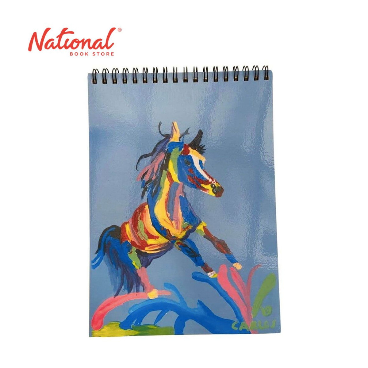 Carlos & Friends Notebook 8.5x6 inches Freedom Horse 50's 80gsm Dotted Top Loop - School Supplies