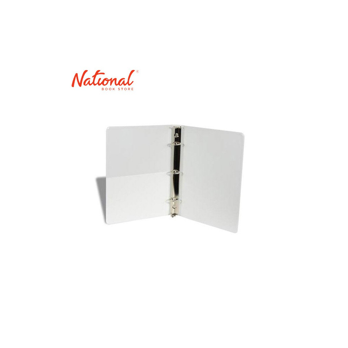 SEAGULL RING BINDER 3R CM355  LONG 1IN DTYPE PVC COVER, WHITE