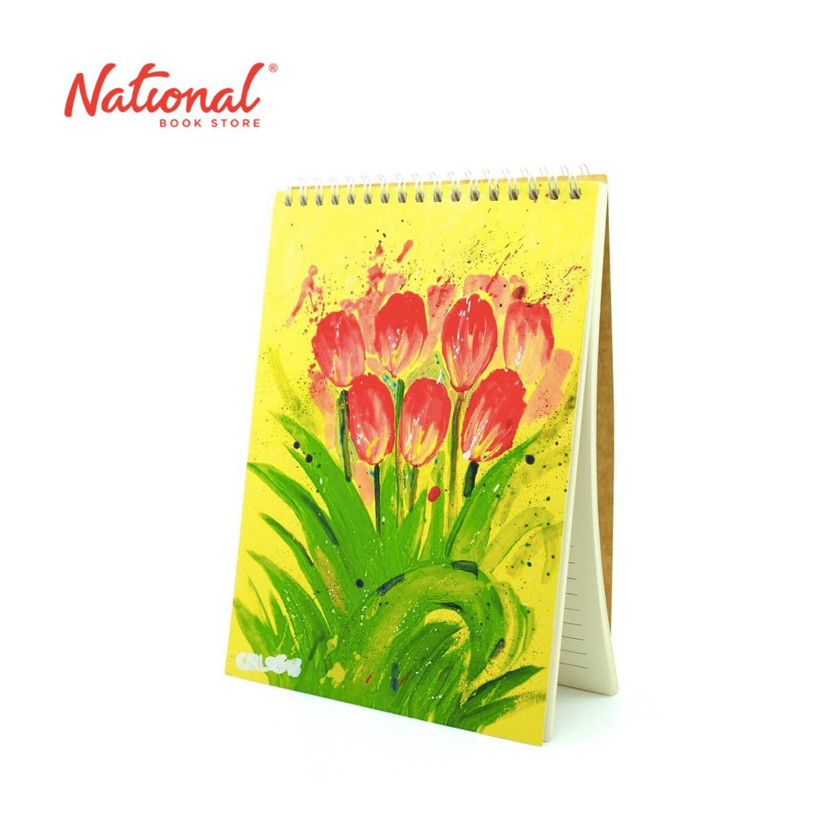 Carlos & Friends Notebook 8.5x6 inches Tulips 50's 80gsm Lined Top Loop - School & Office Supplies