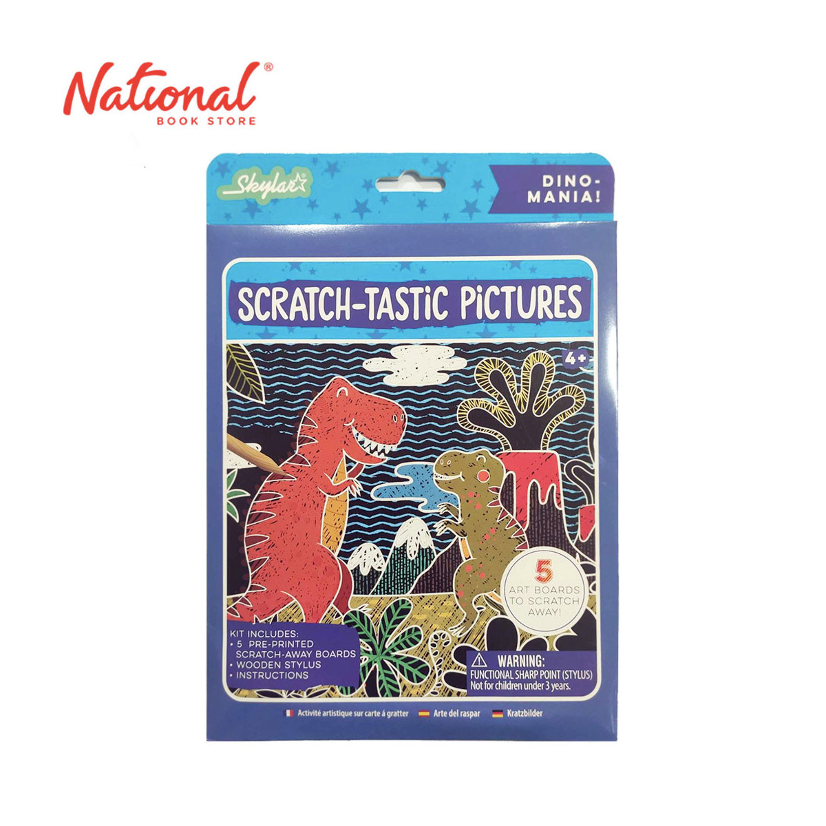 Skylar Scratch-Tastic Pictures Dinomania SPA009 - Arts & Crafts Supplies