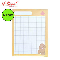 Notepad 4x5.25 inches Yellow 50 Leaves Pup Art Poodle - Office & School Supplies