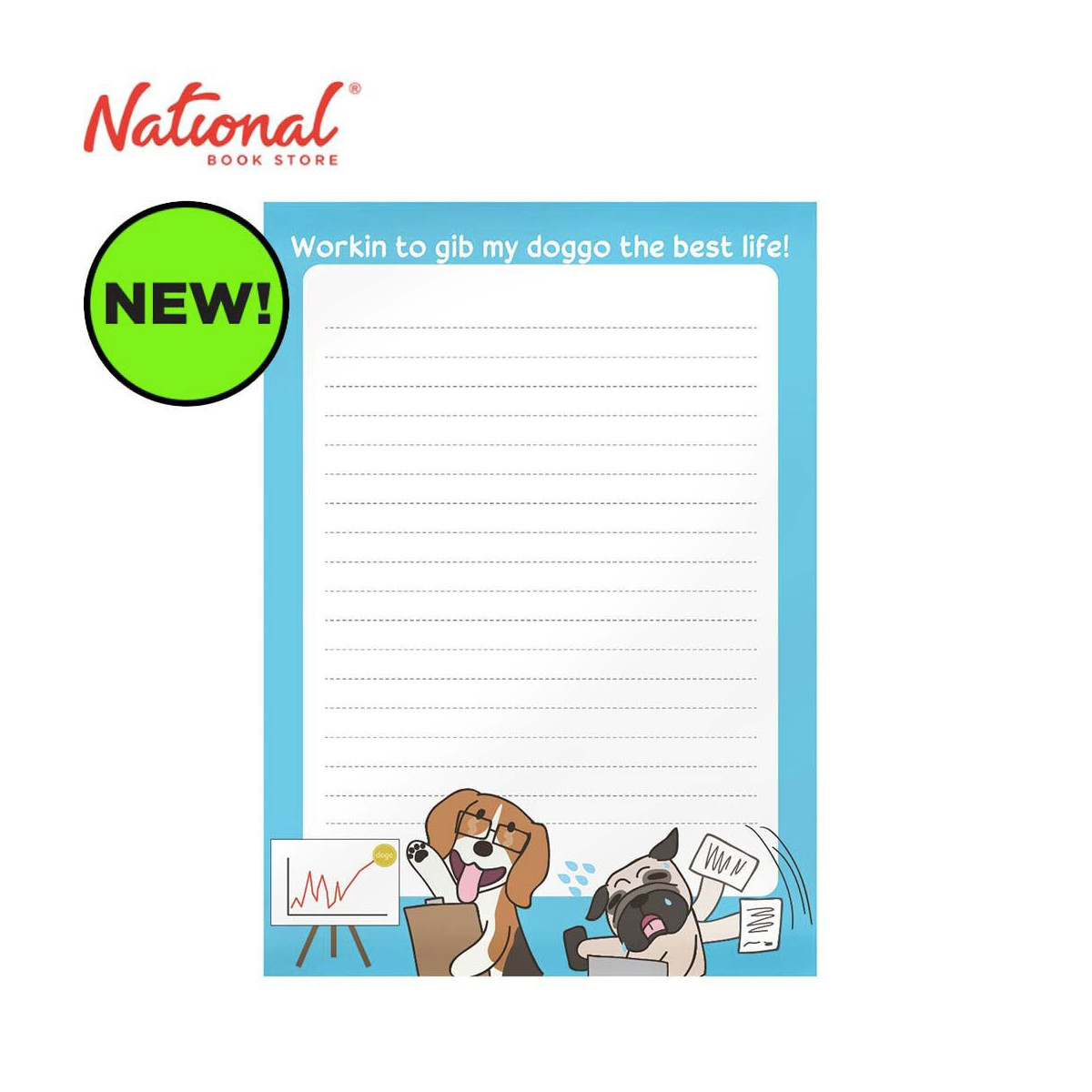 Notepad 5x7 inches Jumbo Relatable 50 Leaves Office Dogs - Office & School Supplies