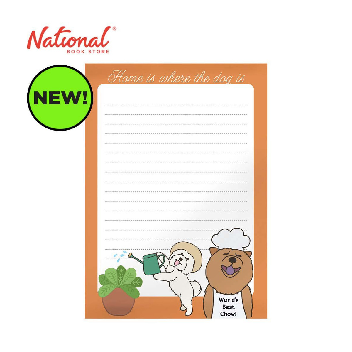 Notepad 5x7 inches Jumbo Relatable 50 Leaves School Dogs - Office & School Supplies