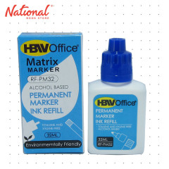 HBW Permanent Marker Ink Refill 32ml Blue RF-PM32 - School & Office Supplies