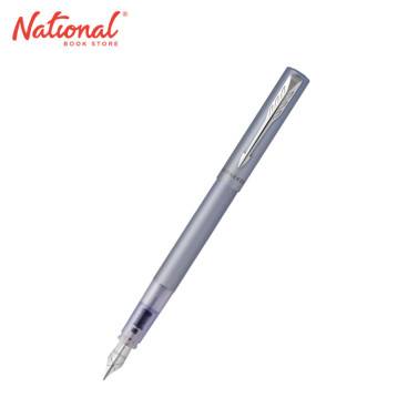 Parker Vector XL Fountain Pen Fine Metallic Silver Blue 04023399 - Fine Writing