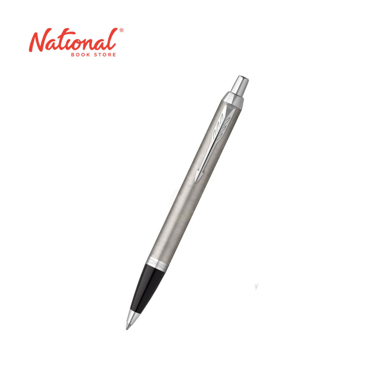 Parker IM Essential Fine Ballpoint Pen Medium Stainless Steel CT/Black Ink 04023444 - Fine Writing