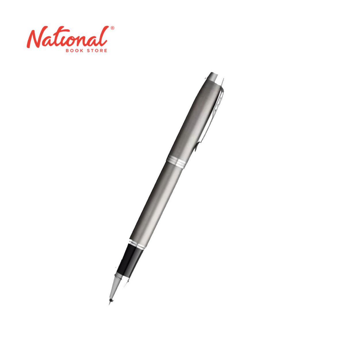 Parker IM Essential Fine Roller Ball Pen Medium Stainless Steel CT/Black Ink 04023443 - Fine Writing