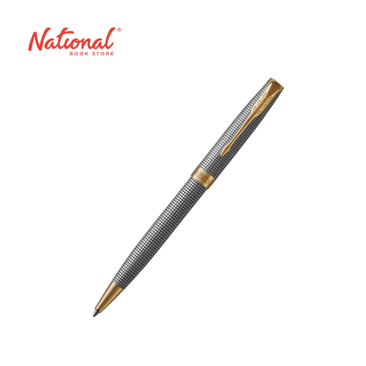 Parker Sonnet Fine Ballpoint Pen Medium Chiselled Silver GT/Black Ink 04023370 - Fine Writing