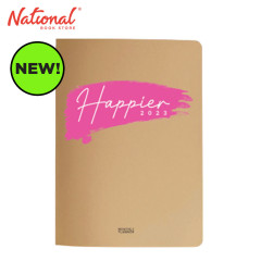 Planner Happier 2023 Month-To-View Pink A6 12Sheets Kraft...