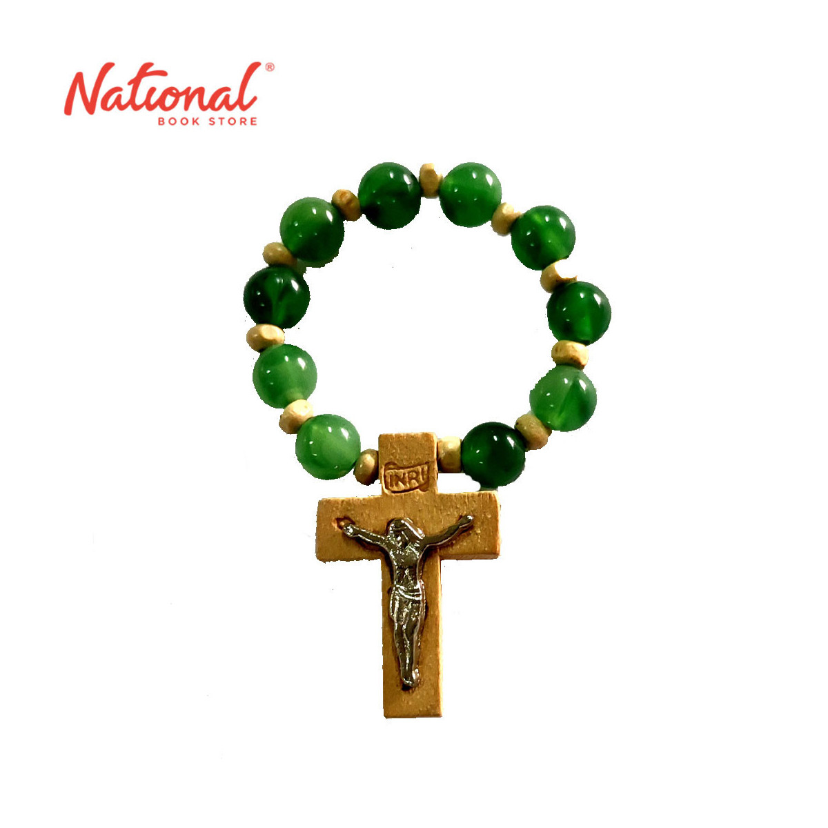 Rosary Green Bead Decade Ring 7C18-0028 - Gift Items