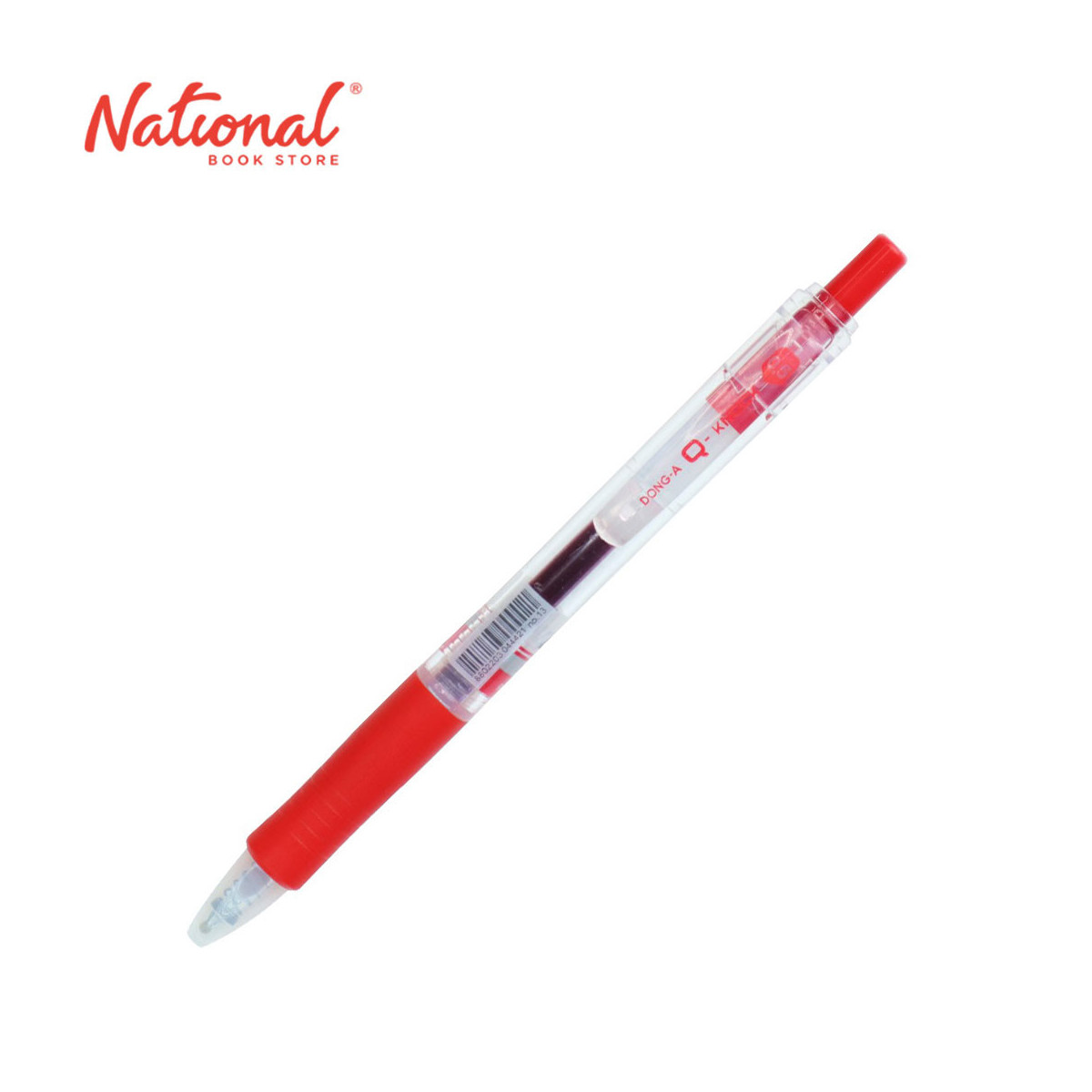 Dong-A Q-Knock Gel Pen Retractable 0.4mm Red 11216013 - School & Office Supplies