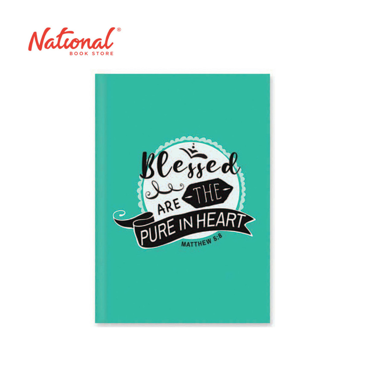 Elim Journal Notebook Turquoise Hardcover - Matthew 5:8 - School & Office Supplies