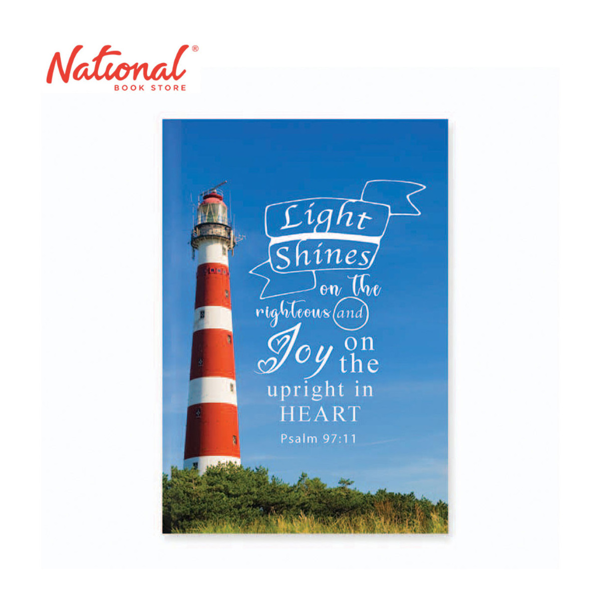 Elim Journal Notebook Lighthouse Hardcover - Psalms 97:11 - School & Office Supplies