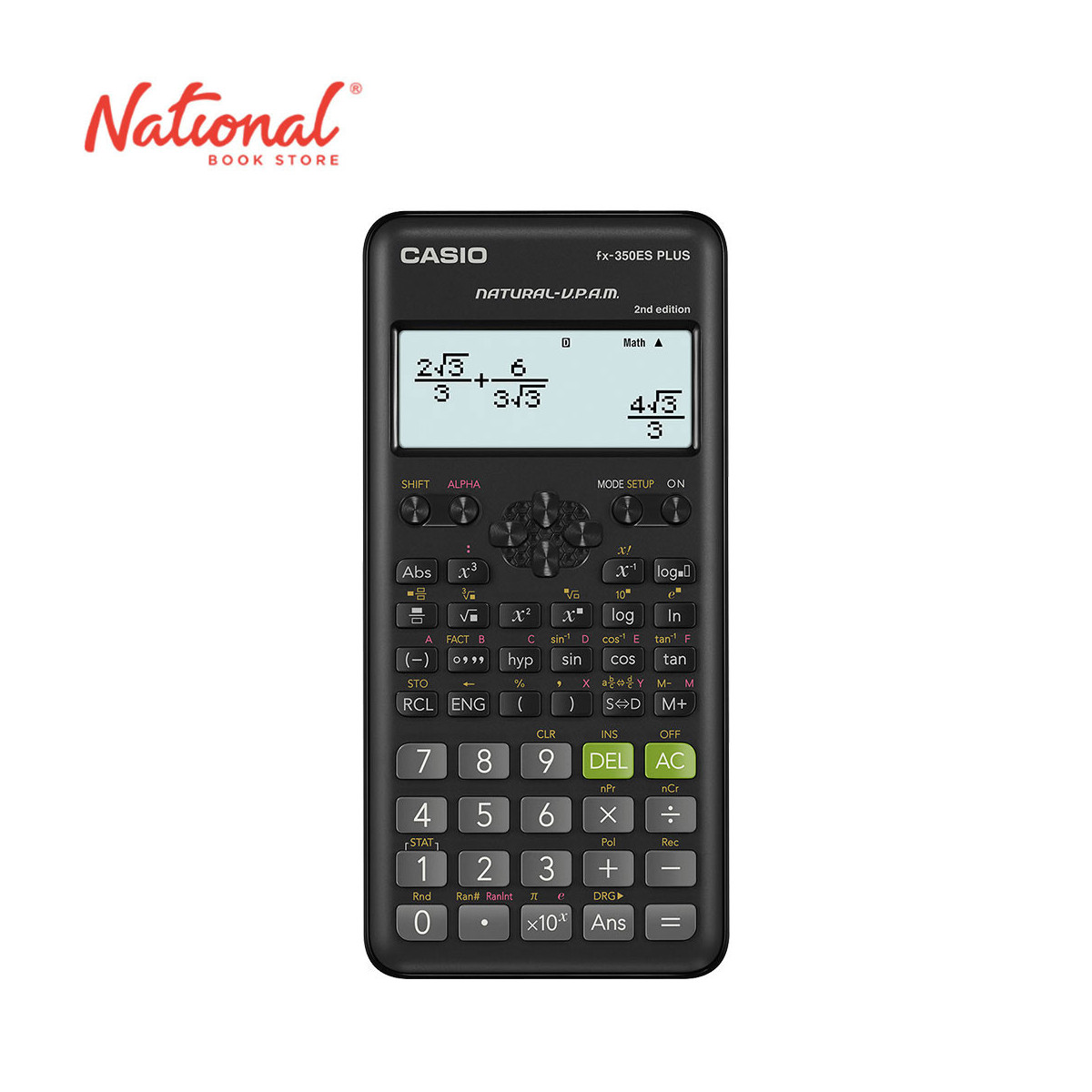 Casio Scientific Calculator FX350ES Plus, Black - School Essentials