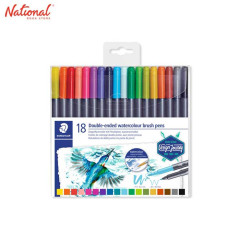 STAEDTLER DOUBLE ENDED WATERCOLOR BRUSH PENS 3001 TB18...