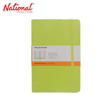 Moleskine Classic Notebook Ruled Softcover Large 120 Leaves Lemon Green - School Supplies