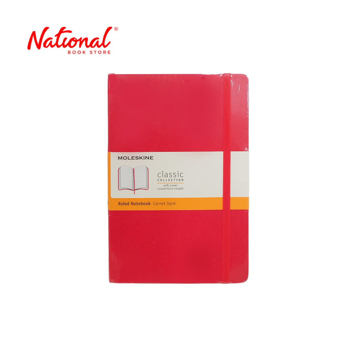Moleskine Classic Notebook Ruled Softcover Large 120 Leaves Scarlet Red - School Supplies